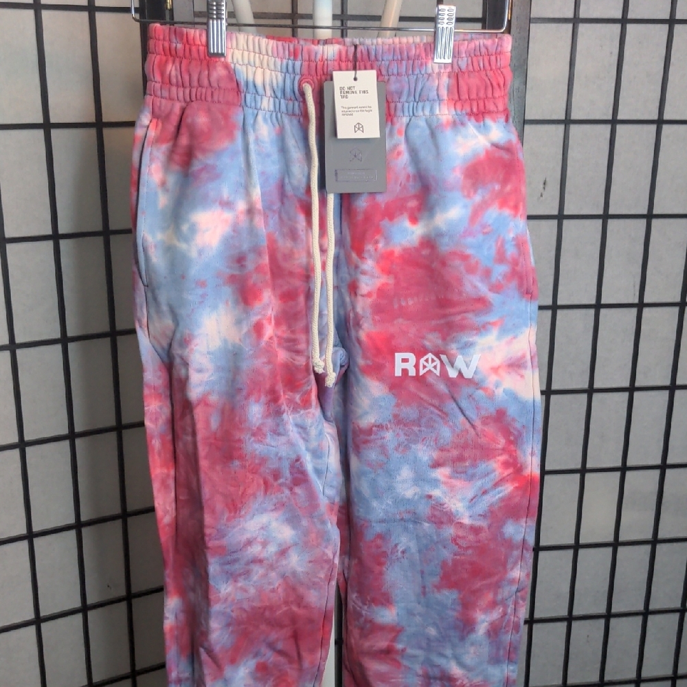 RAWGEAR Tie-Dye Joggers - Red and Blue